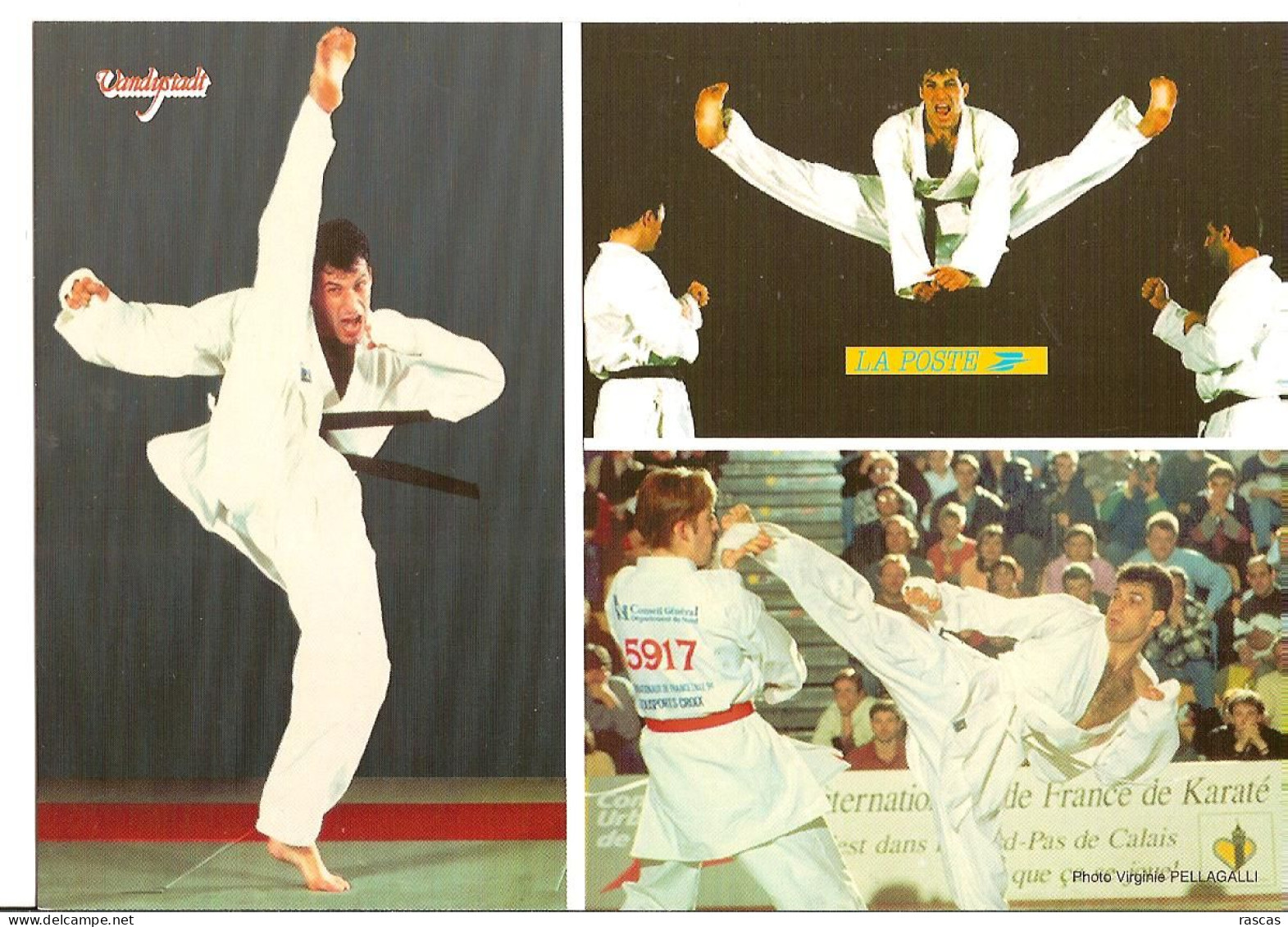 KARATE - NICE - PHOTO DEDICACEE AU DOS DU KARATEKA FRANCAIS ET NICOIS CHRISTOPHE PINNA - Gehandtekende Foto's