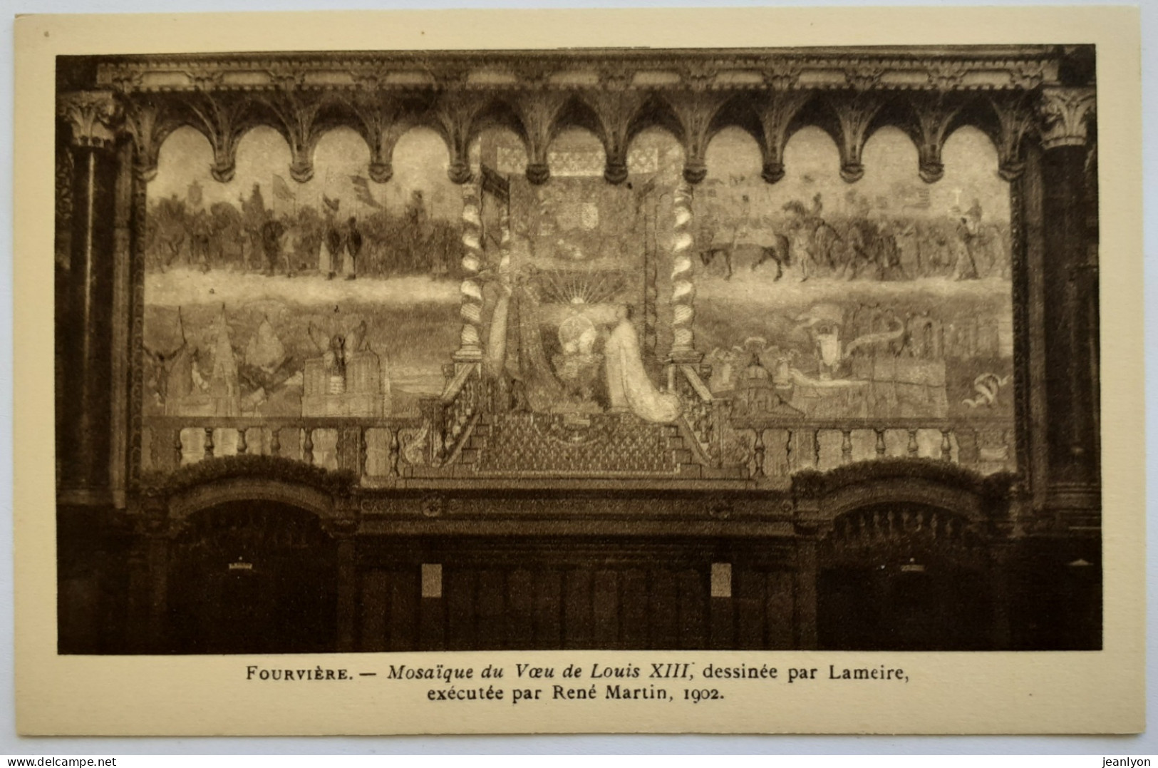 LYON (69 Rhône) - Basilique De Fourvière - Mosaique Du Voeu De Louis XIII Dessinée Par Lameire Exécutée Par R. Martin - Lyon 5