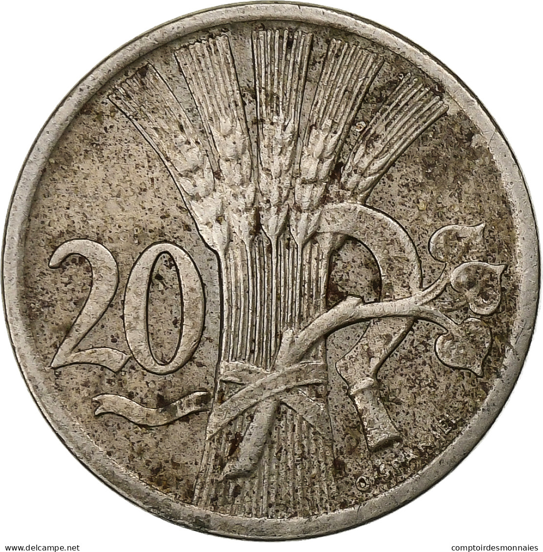 Tchécoslovaquie, 20 Haleru, 1924, Cupro-nickel, TTB, KM:1 - Tschechoslowakei