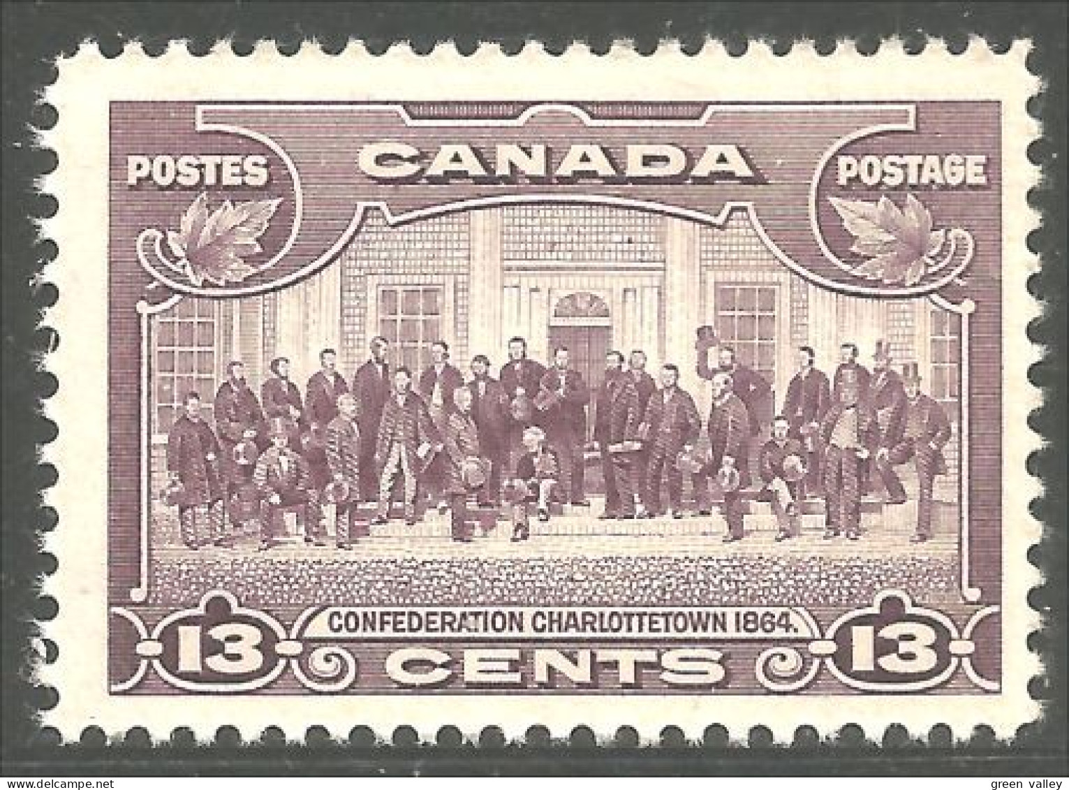 Canada 1935 Confederation 1864 Conference Charlottetown 13c Violet MNH ** Neuf SC (02-24d) - Other & Unclassified