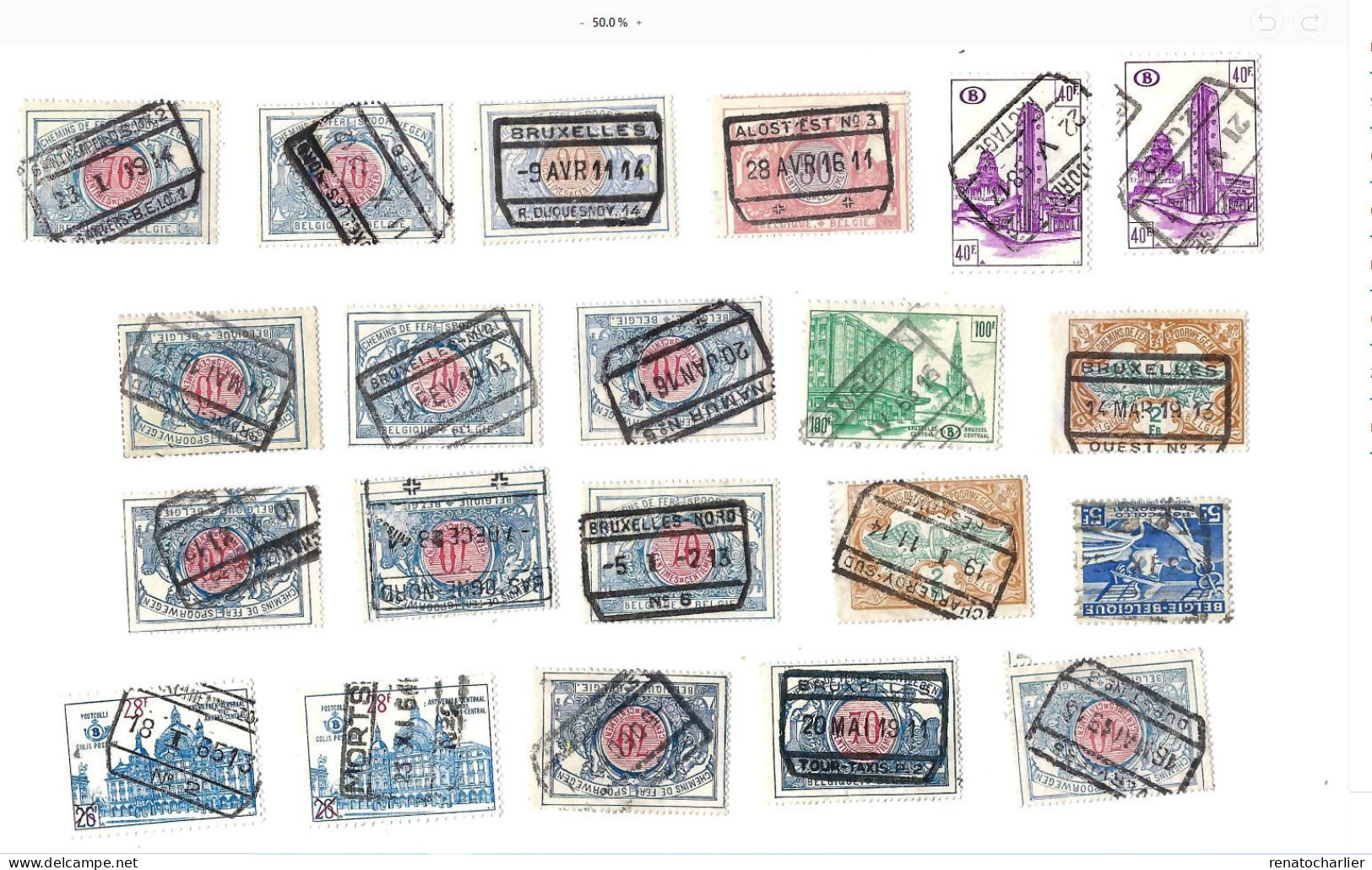 Collection De 80 Timbres Oblitérés. - Other & Unclassified