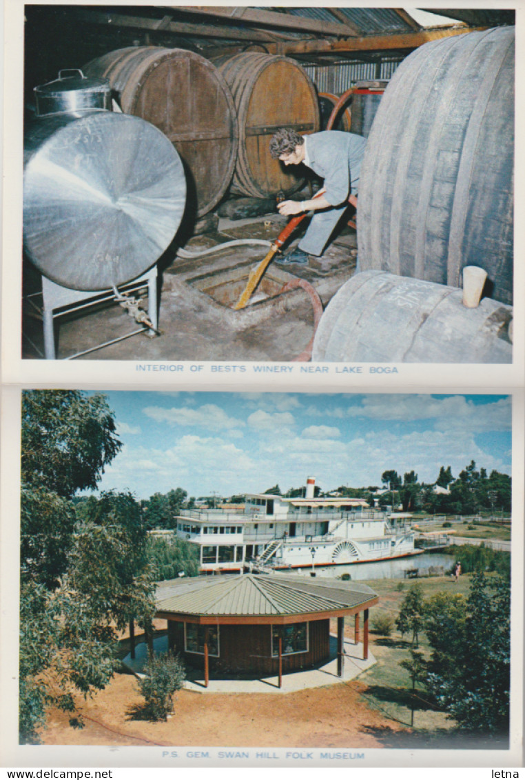 Australia VICTORIA VIC Folder SWAN HILL 11 Nucolorvue Postcard Views C1970s - Swan Hill