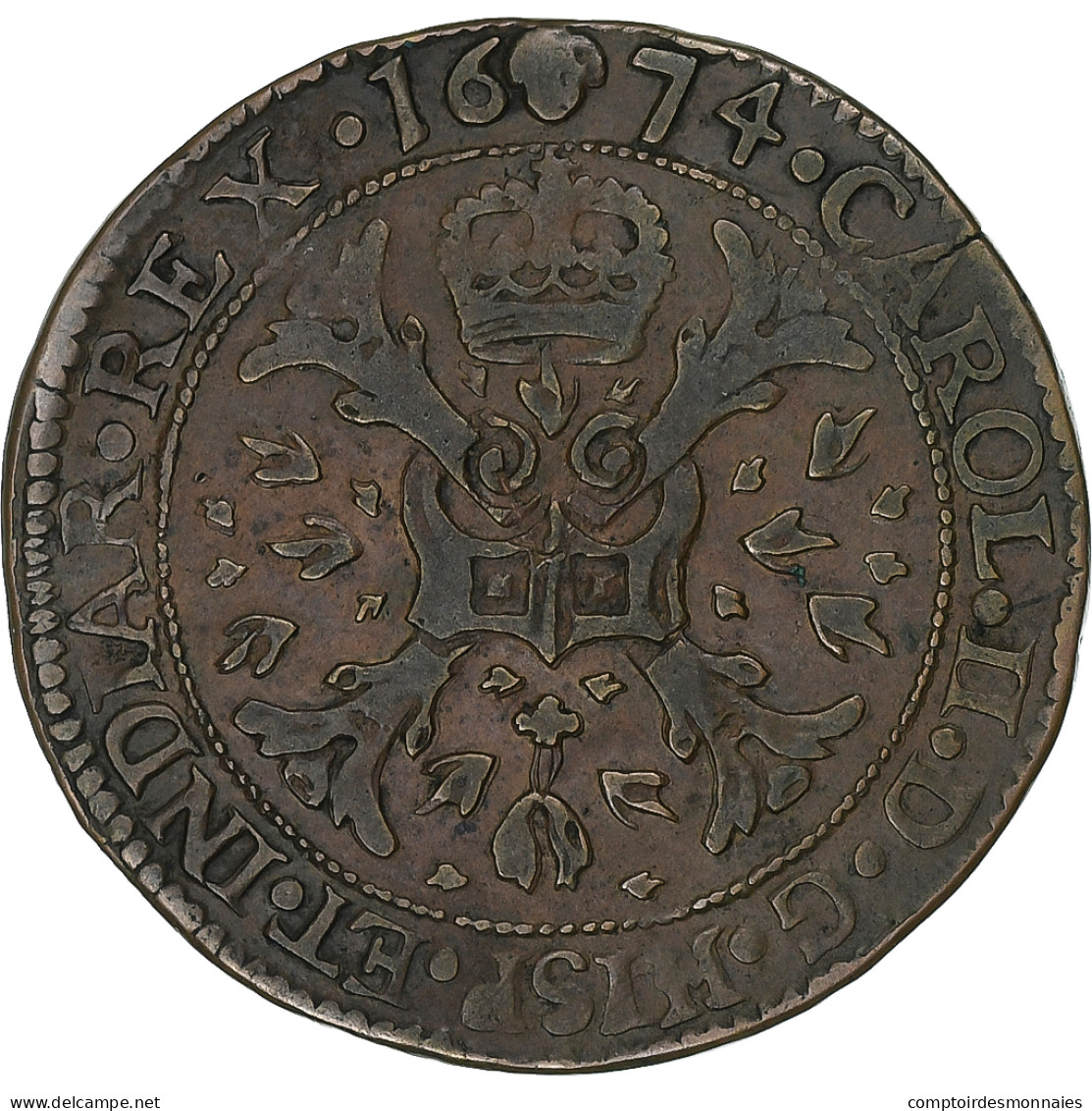 Pays-Bas Espagnols, Jeton, Charles II, Bureau Des Finances, 1674, Bruxelles - Altri & Non Classificati