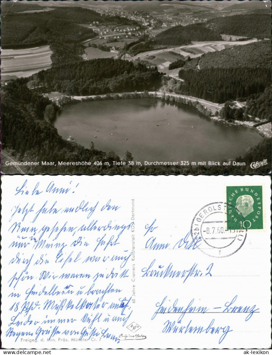 Ansichtskarte Daun See - Gemündener Maar 1960 - Daun