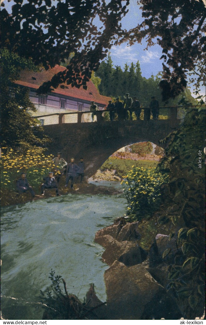 Ansichtskarte Großharthau Buschmühle Im Wesenitztal 1917 - Grossharthau