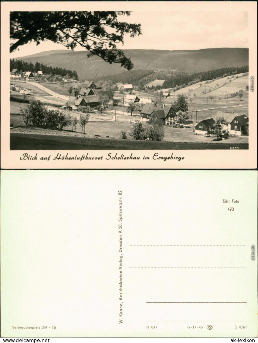 Ansichtskarte Schellerhau-Altenberg (Erzgebirge) Panorama-Ansicht 1961 - Schellerhau