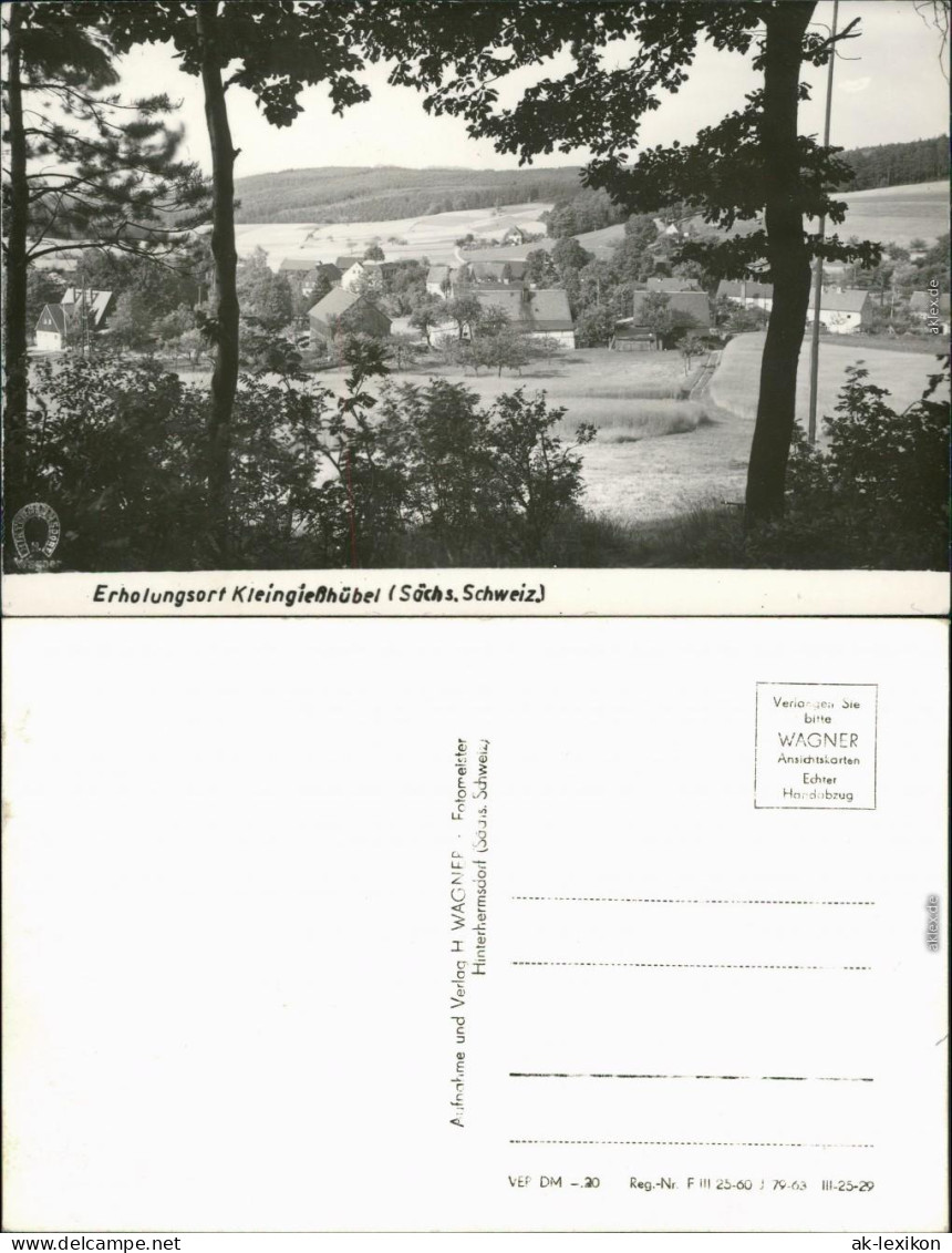 Ansichtskarte Kleingießhübel-Reinhardtsdorf-Schöna Blick Auf Den Ort 1963 - Schoena