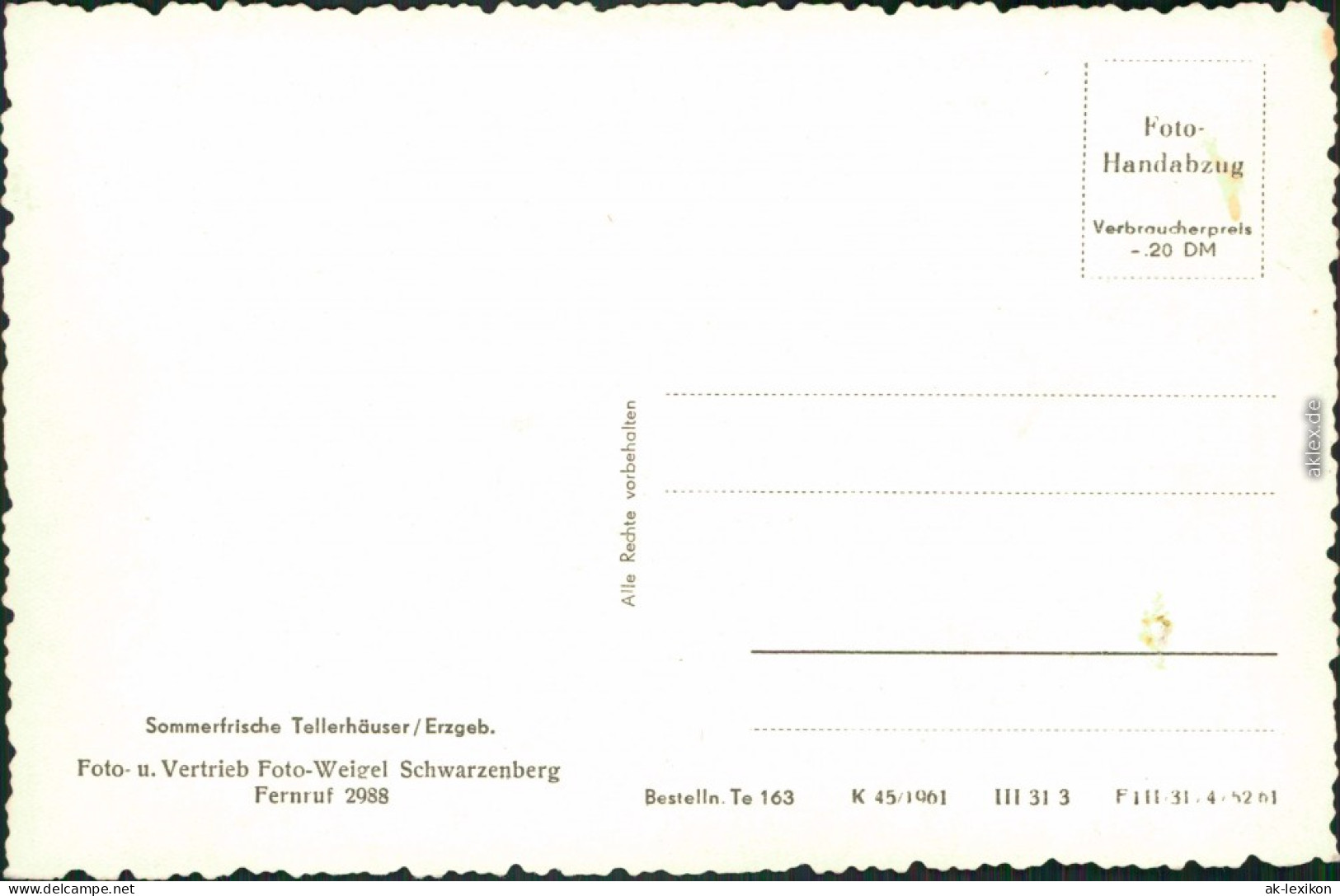 Ansichtskarte Tellerhäuser-Breitenbrunn (Erzgebirge) Panorama-Ansicht 1961 - Breitenbrunn