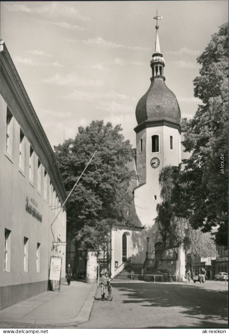 Ansichtskarte Olbernhau Museum "Haus der Heimat" und Kirche 1975