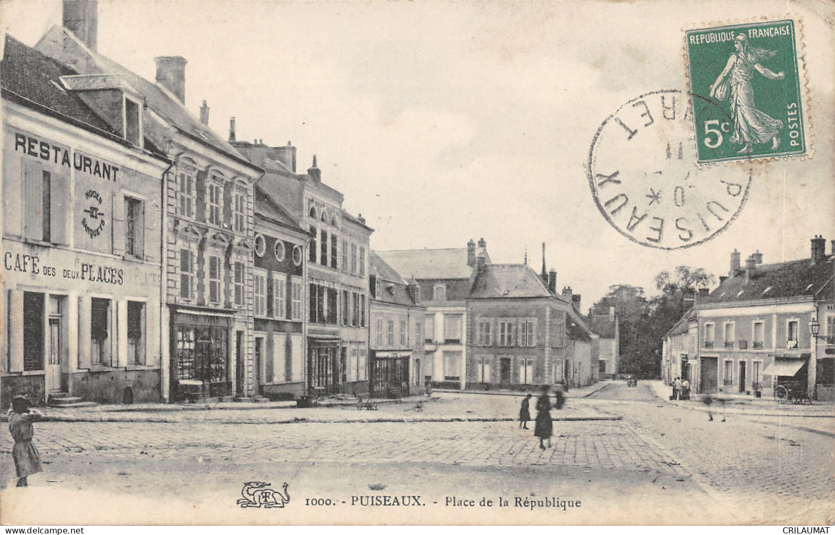 45-PUISEAUX-PLACE DE LA REPUBLIQUE-N 6010-F/0277 - Puiseaux