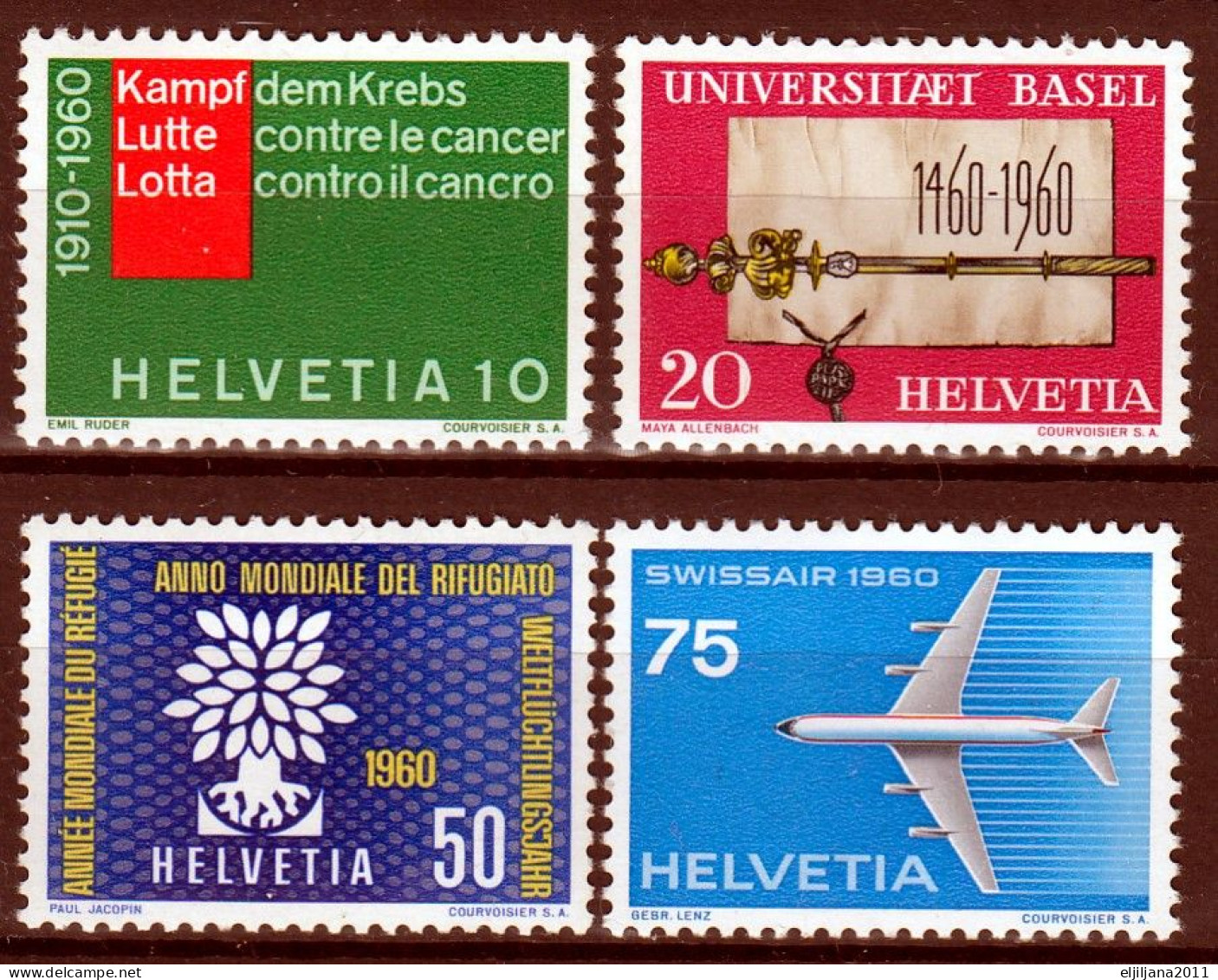 Switzerland / Helvetia / Schweiz / Suisse 1960 ⁕ Annual Events Mi.692-695 ⁕ 4v MNH - Neufs