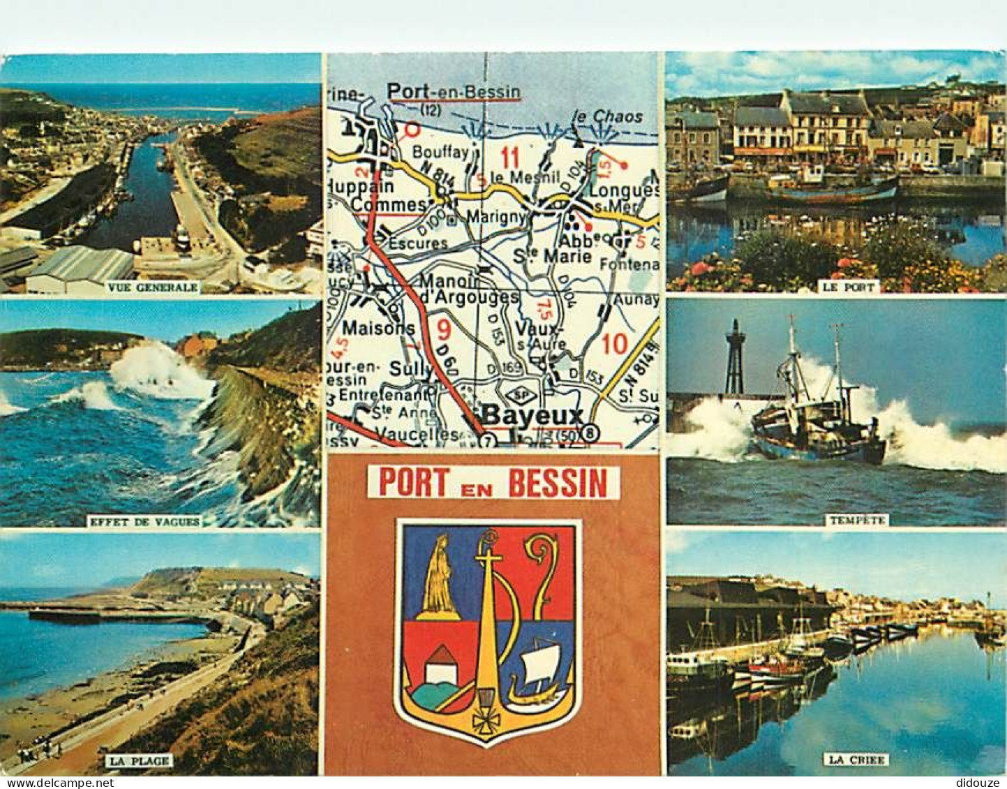 14 - Port En Bessin - Multivues - Blasons - CPM - Voir Scans Recto-Verso - Port-en-Bessin-Huppain