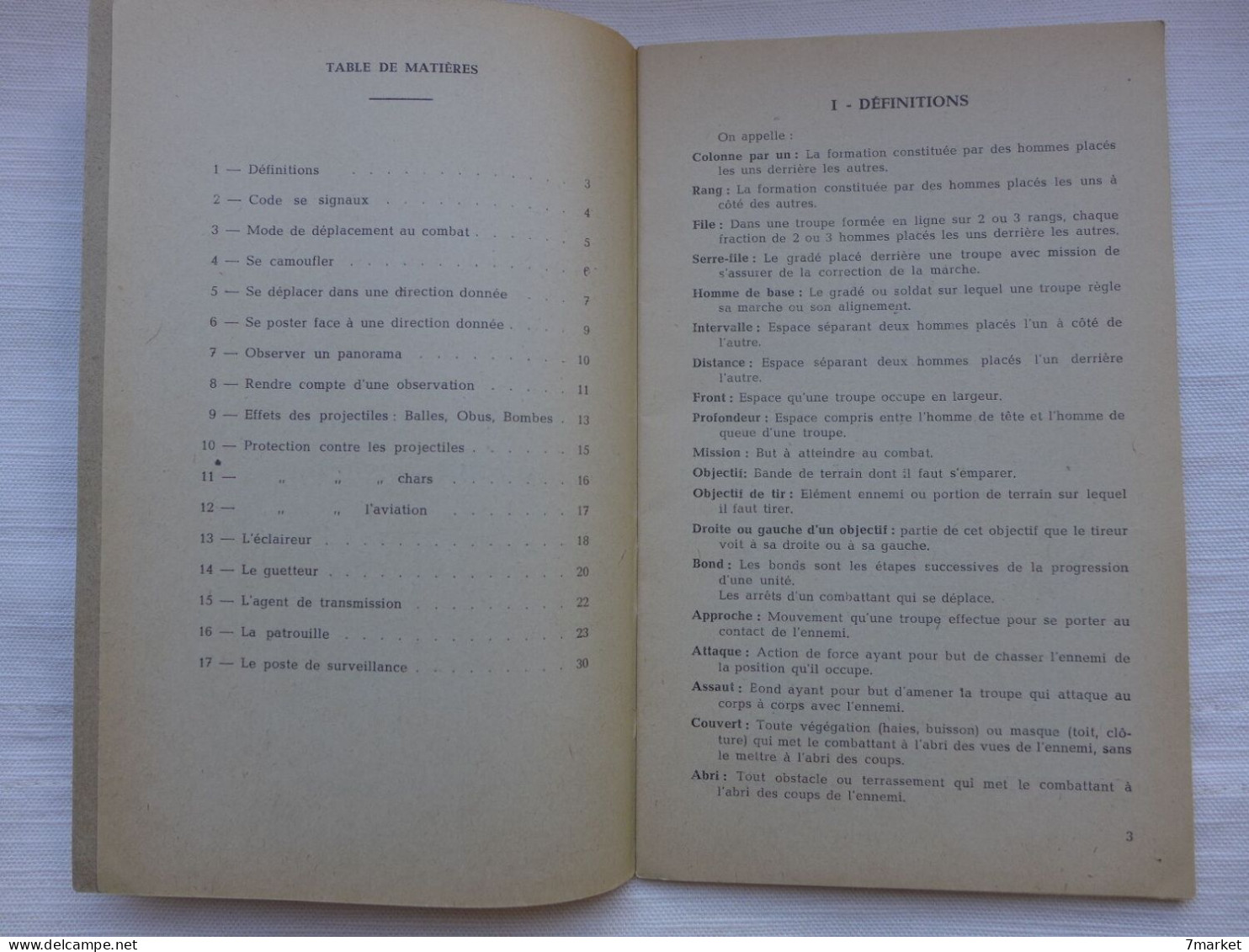 Ecole De Sous-Officiers - Strasbourg: Combat, Partie Commune à Toutes Les Armes / 1949 - Frans