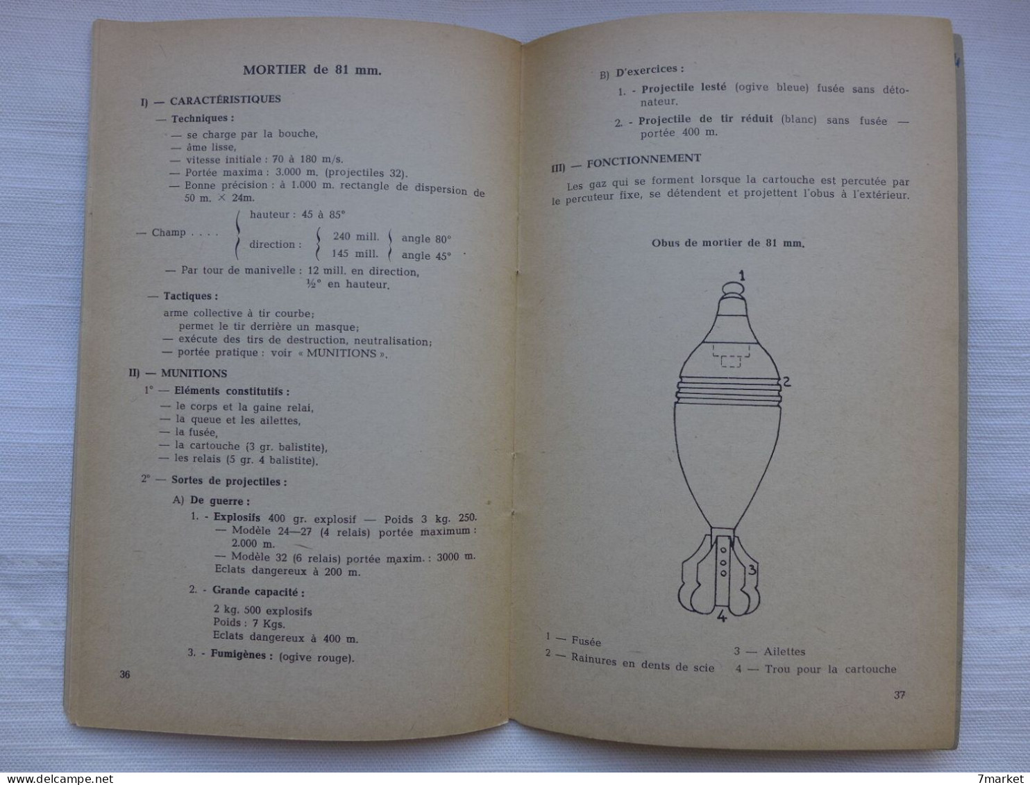 Ecole De Sous-Officiers - Strasbourg: Notice Sur L'armement / 1949 - Frans