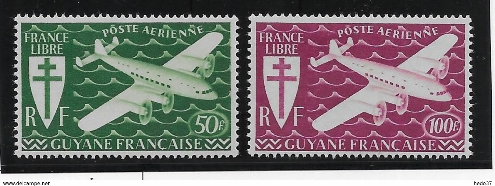 Guyane Poste Aérienne N°26/27 - Neufs ** Sans Charnière - TB - Nuevos