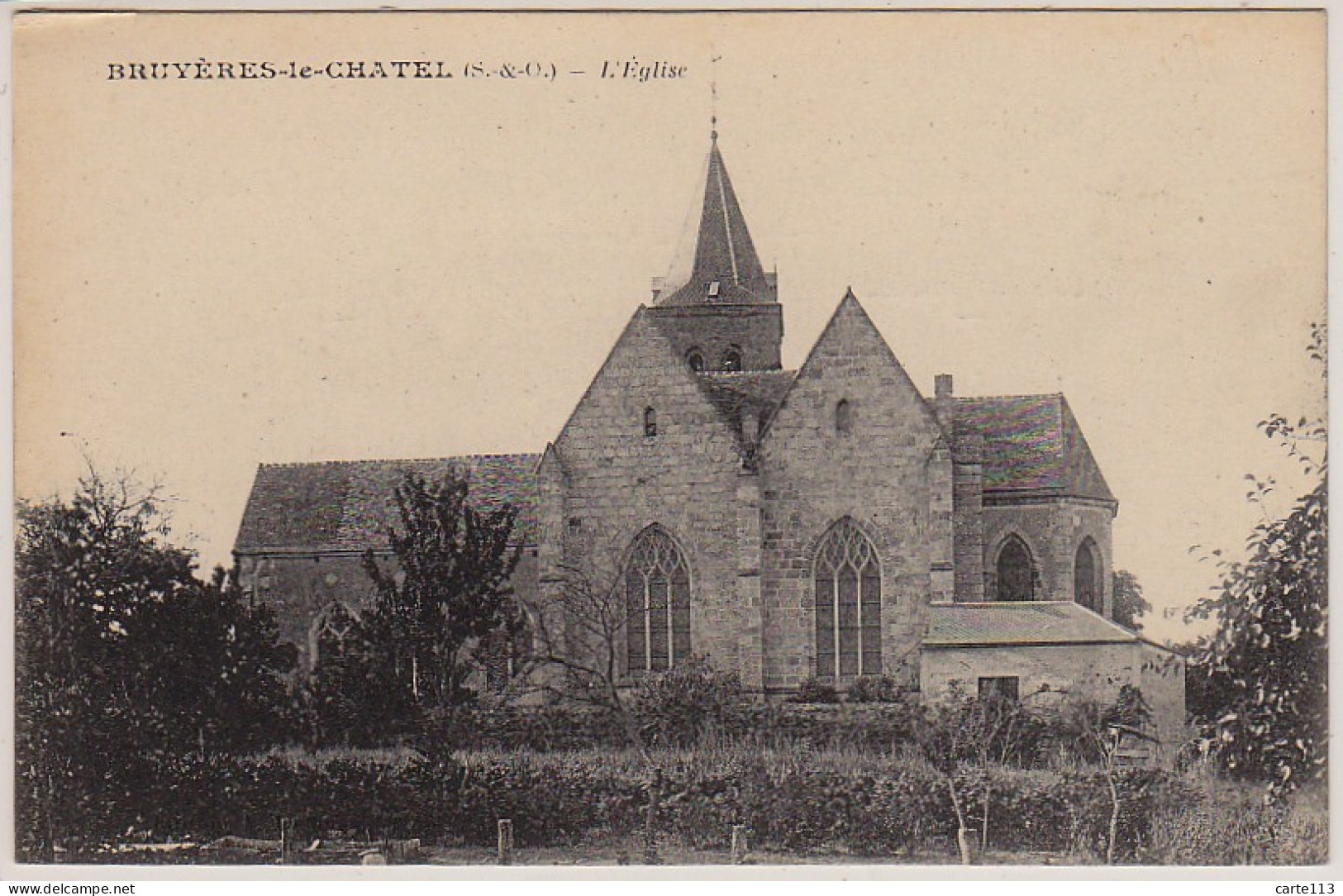 91 - B13700CPA - BRUYERES LE CHATEL - Eglise - Parfait état - ESSONNE - Bruyeres Le Chatel