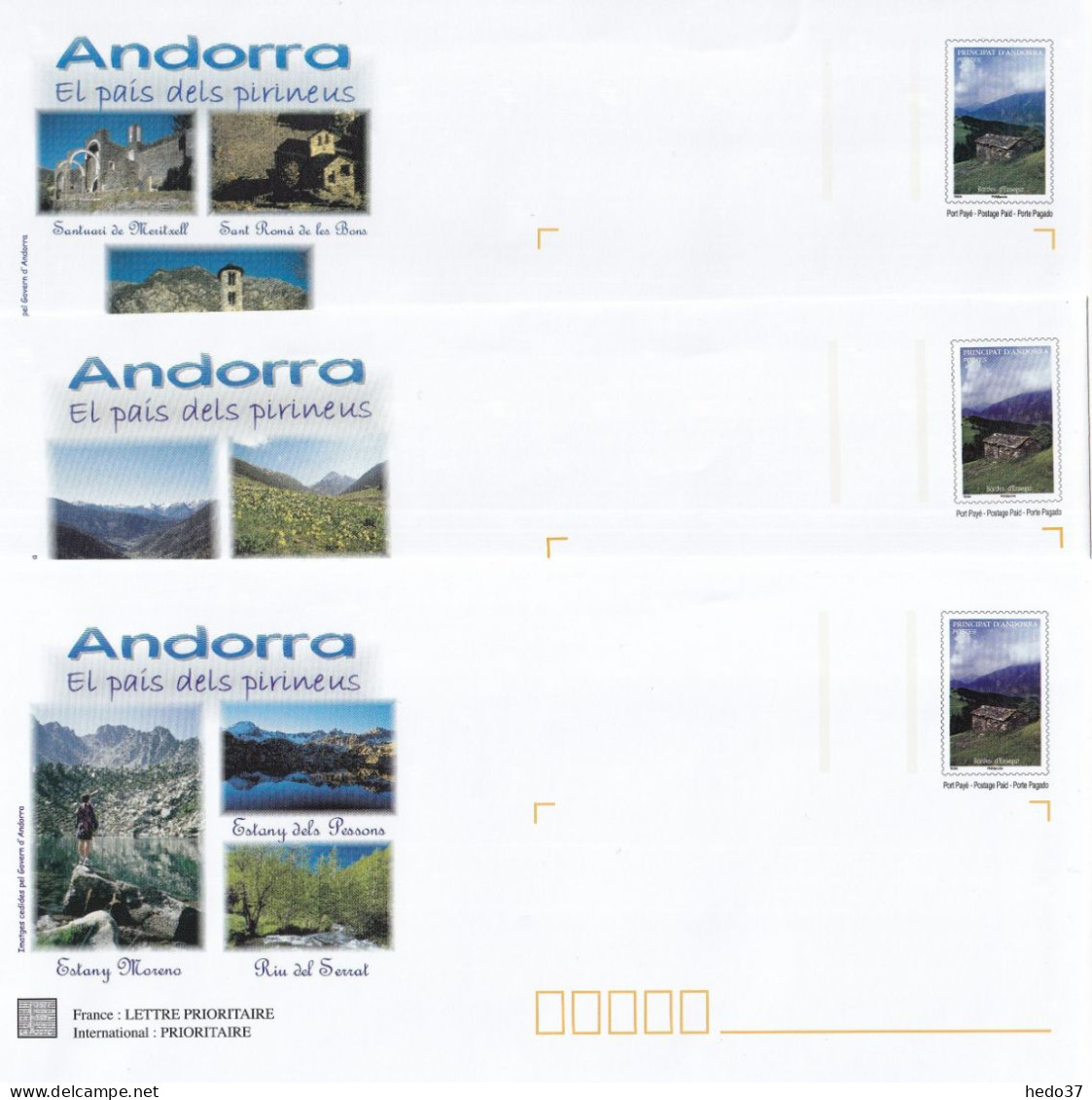 Andorre Aérogrammes Et Prêts à Poster - 12 Différents Neufs ** - TB - Entiers Postaux & Prêts-à-poster