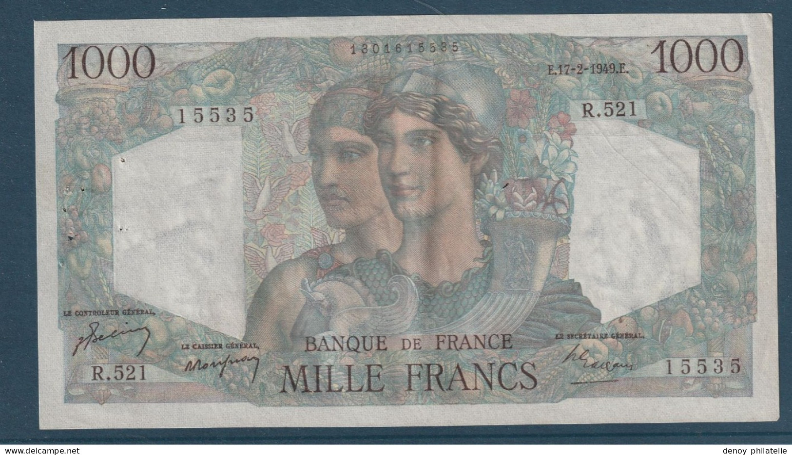 Billet 1000 Francs MINERVE Et  HERCULE Du 17 2 1949 Etat SUP - 1 000 F 1945-1950 ''Minerve Et Hercule''