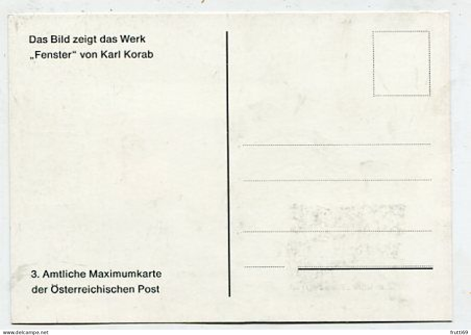 MC 213271 AUSTRIA - Karl Korab - Fenster - Maximumkaarten