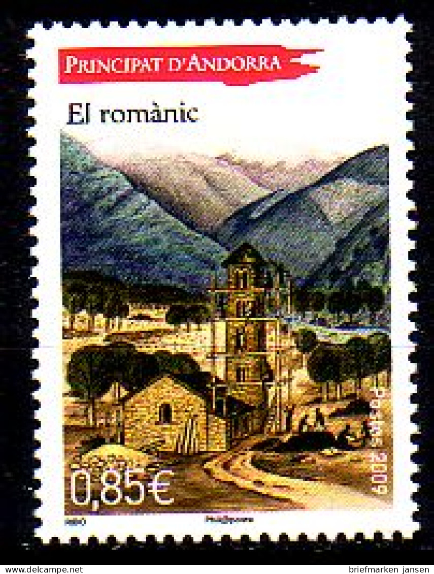 Andorra Franz Mi.Nr. 700 Die Romanisierung (II), Bau Eines Kirchturms (0,85) - Autres & Non Classés