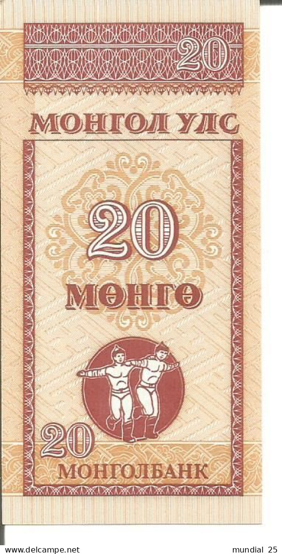 MONGOLIA 20 MONGO N/D (1993) - Mongolia