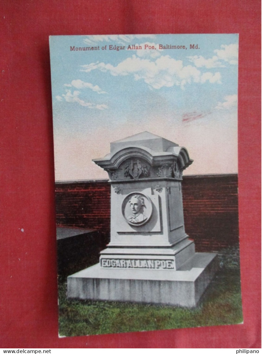 Monument Of Edgar Allan  Poe.  Baltimore Maryland > Baltimore.  Ref 6383 - Baltimore