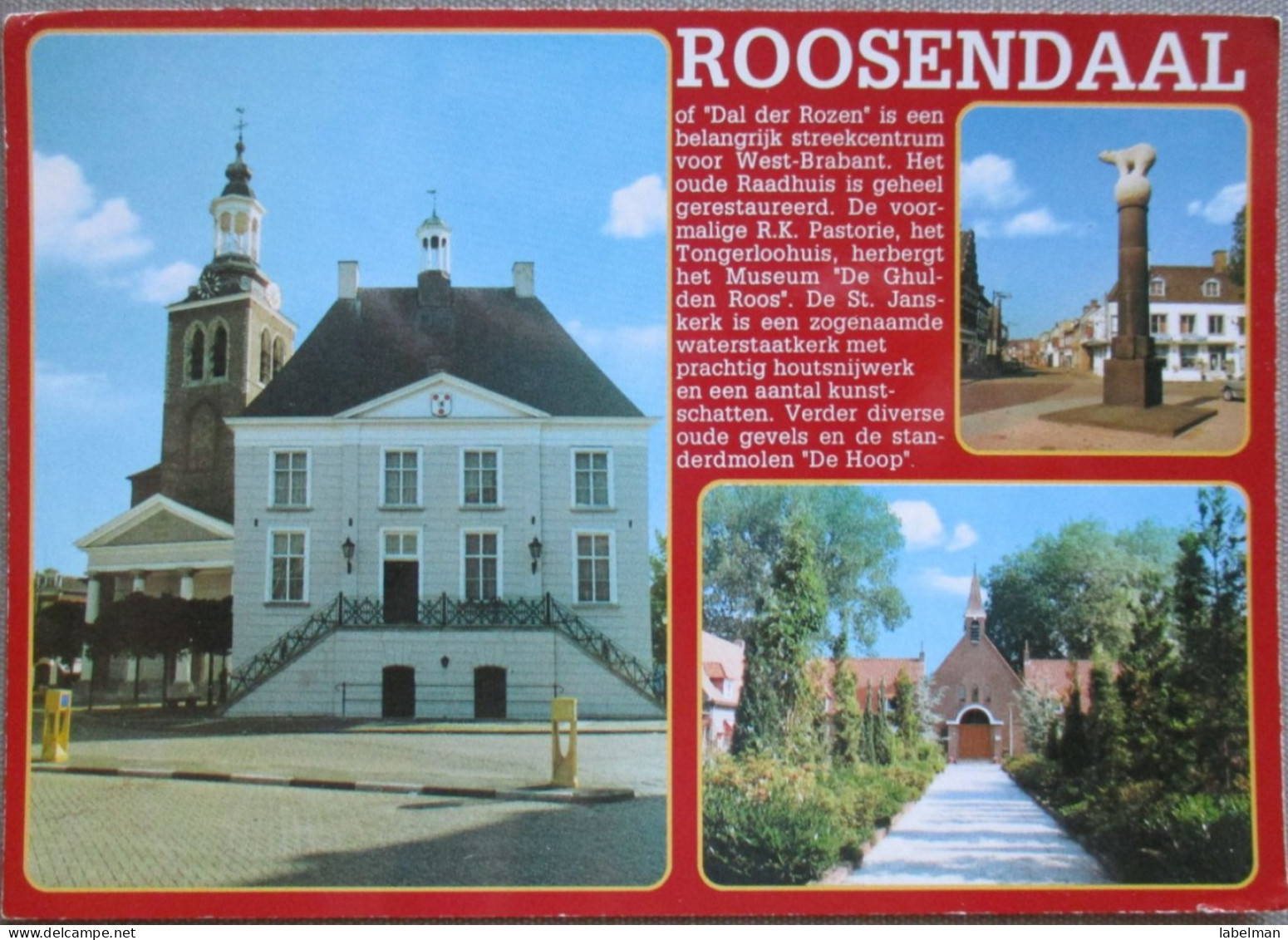 HOLLAND NETHERLAND NOORD BRABANT ROOSENDAAL MULTI POSTCARD CARTOLINA ANSICHTSKARTE CARTE POSTALE POSTKARTE CARD KARTE - Roosendaal