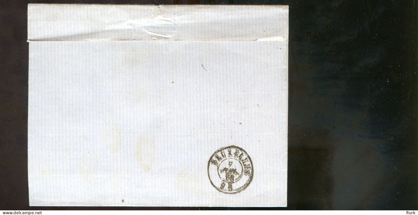 België OCB18 Gestempeld Op Brief Gand-Bruxelles 1868 Perfect (2 Scans) - 1865-1866 Linksprofil