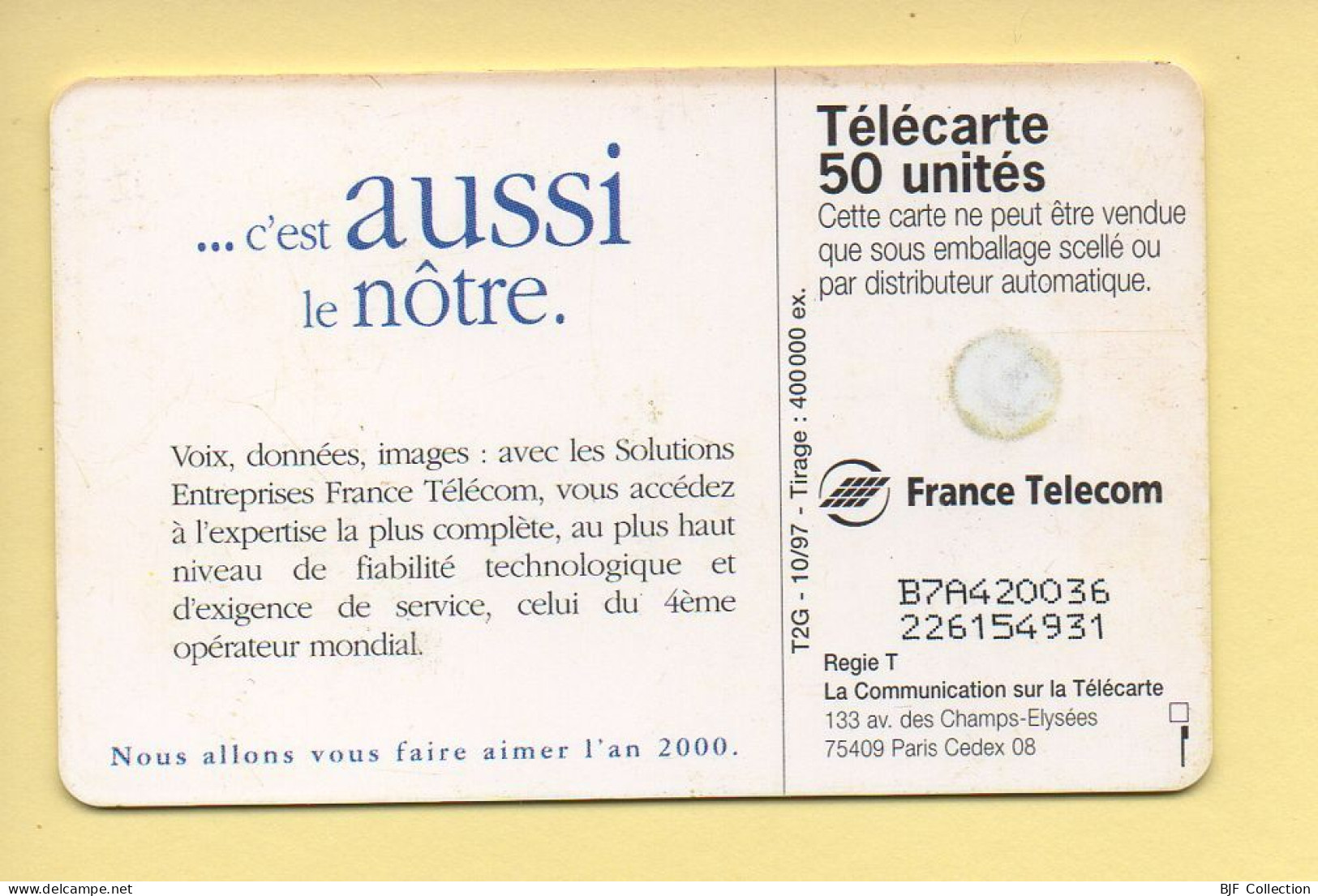 Télécarte 1997 : SOLUTIONS ENTREPRISES / 50 Unités (voir Puce Et Numéro Au Dos) - 1997