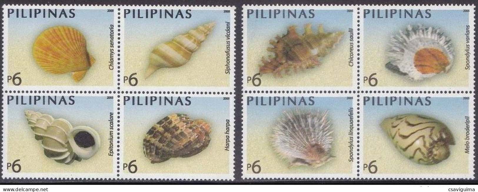 Philippines - 2005 - Shell - Yv 2956/63 - Schelpen