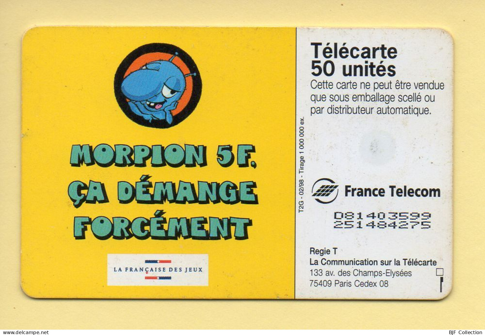 Télécarte 1998 : Morpion / 50 Unités (voir Puce Et Numéro Au Dos) - 1998