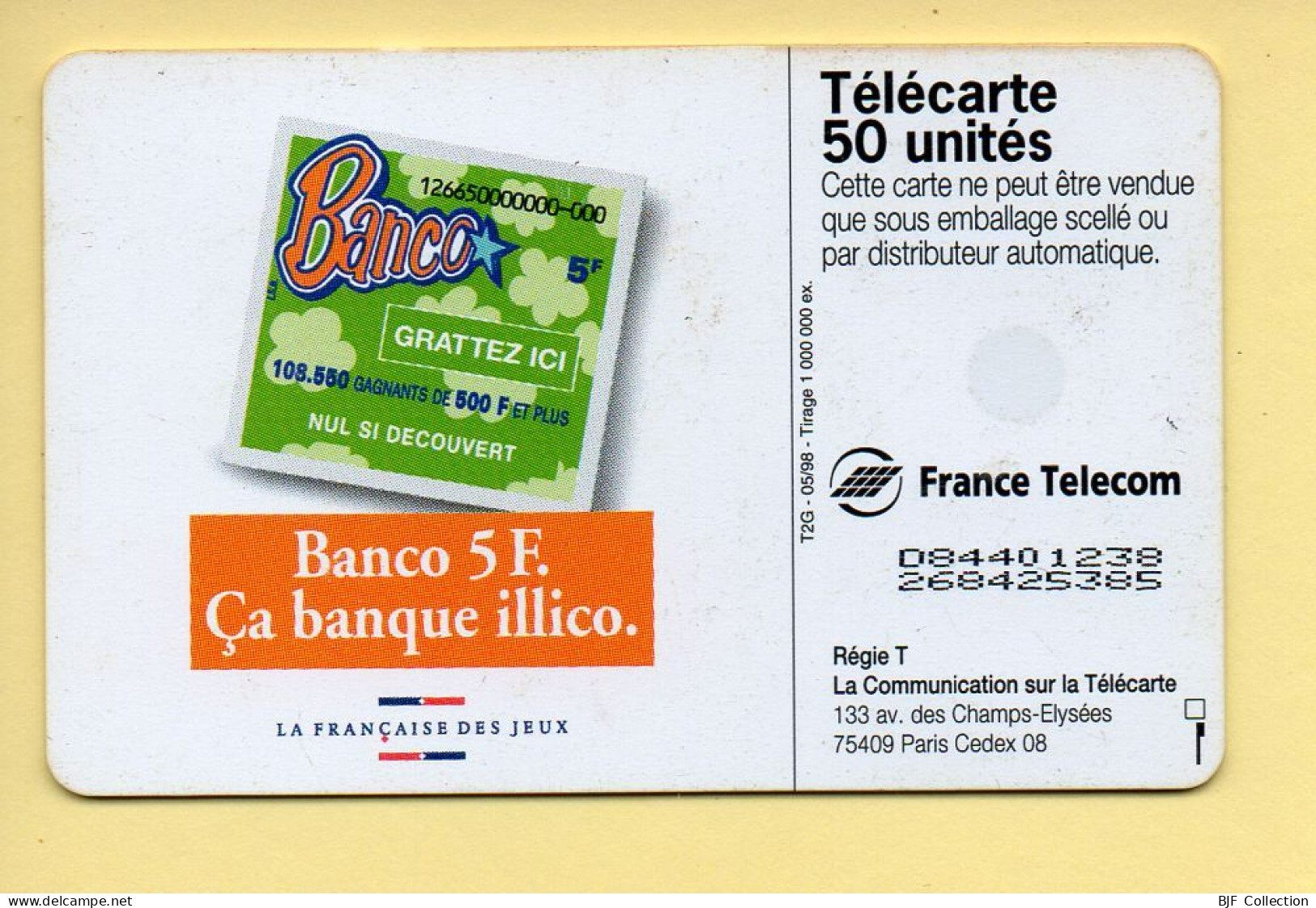 Télécarte 1998 : Banco / 50 Unités (voir Puce Et Numéro Au Dos) - 1998