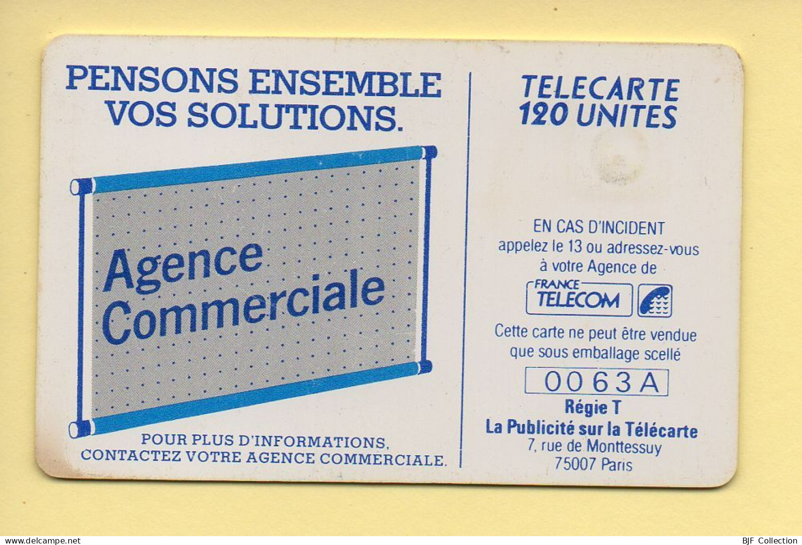 Télécarte : 600 Agences / 120 Unités : Numéro 0063A (voir Cadre, Texte Et Numérotation) - 600 Bedrijven