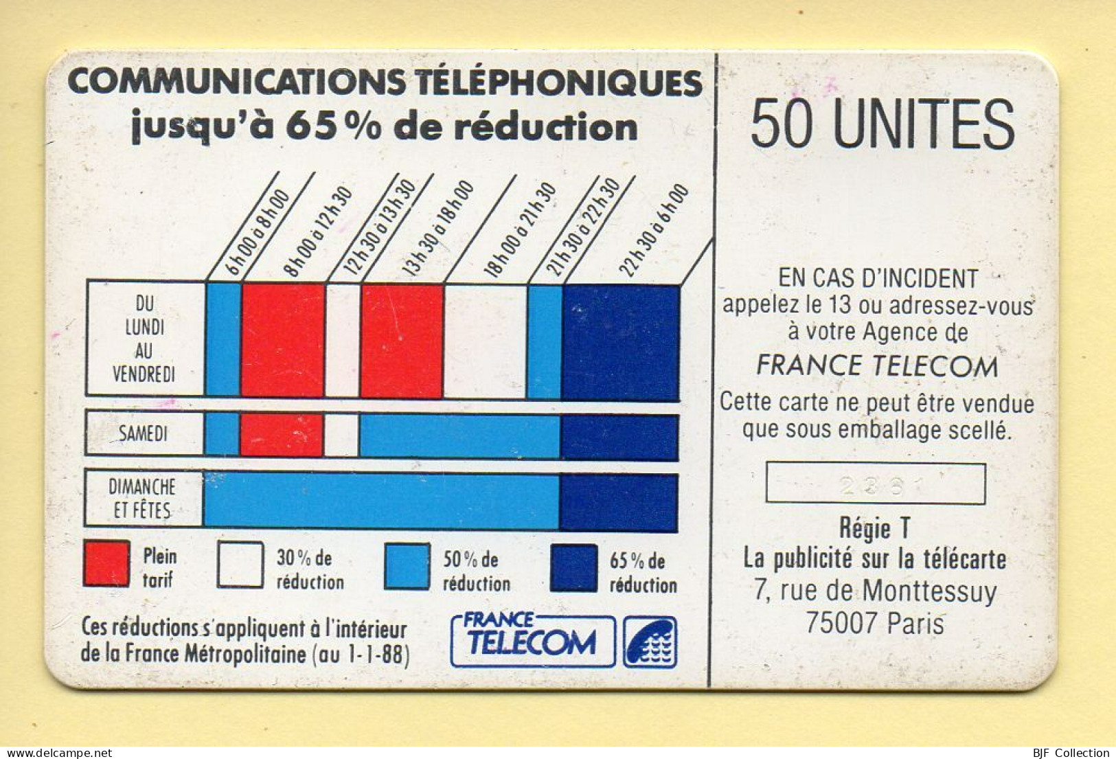 Télécarte : CORDON / 50 Unités : Numéro 2361 (voir Cadre Et Numérotation) - Cordons'