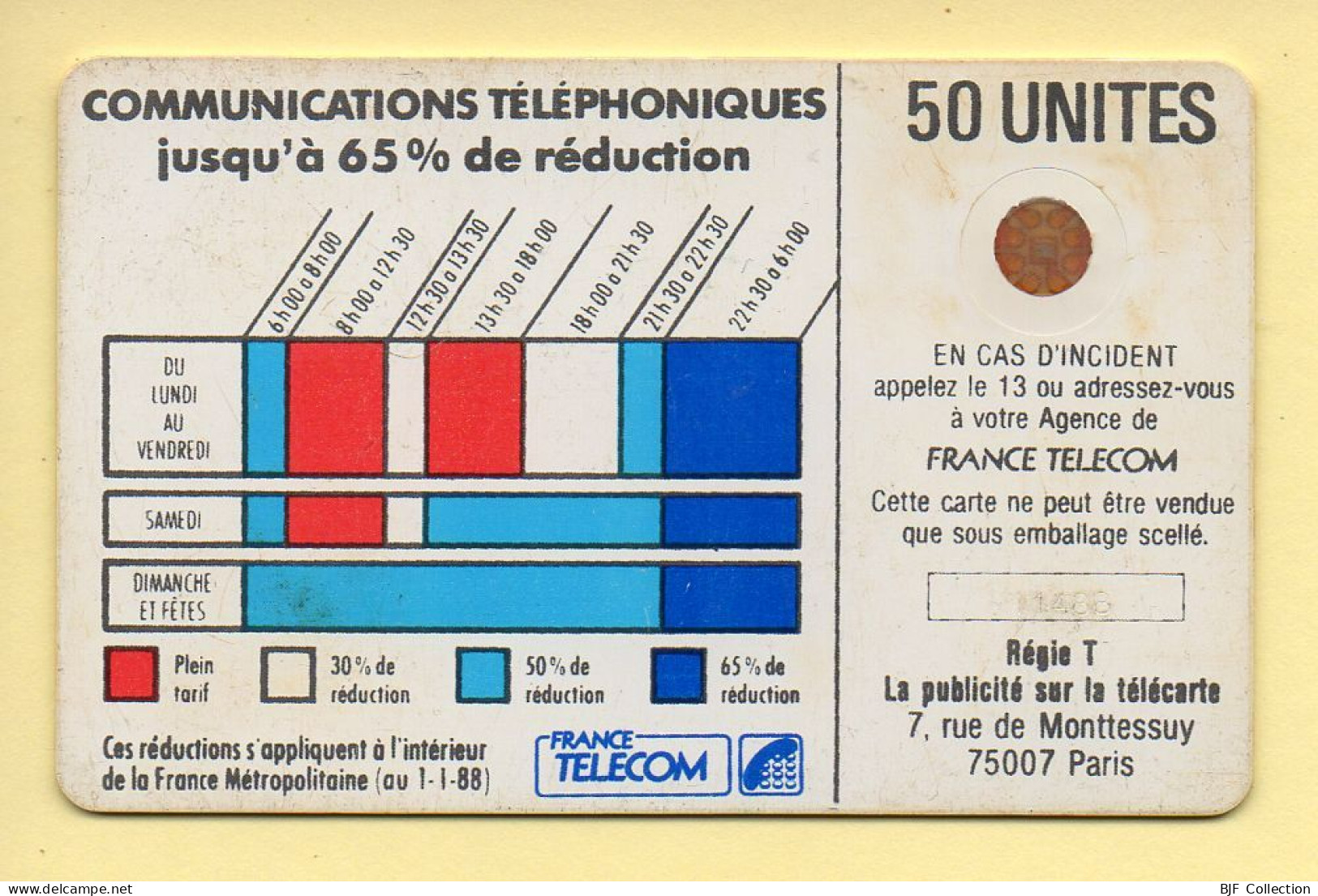 Télécarte : CORDON / 50 Unités : Numéro 11488 (voir Cadre Et Numérotation) - Cordons'