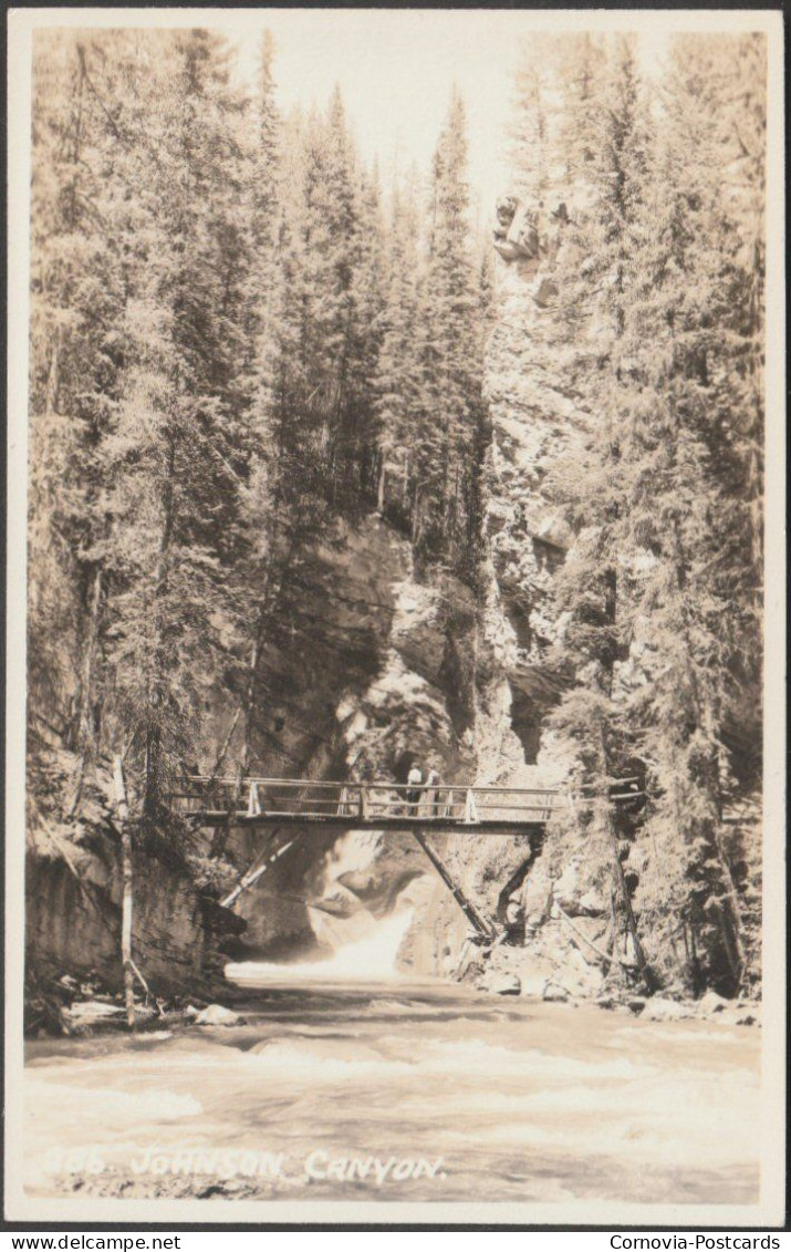 Johnson Canyon, Banff National Park, Alberta, C.1920s - Byron Harmon RPPC - Sonstige & Ohne Zuordnung