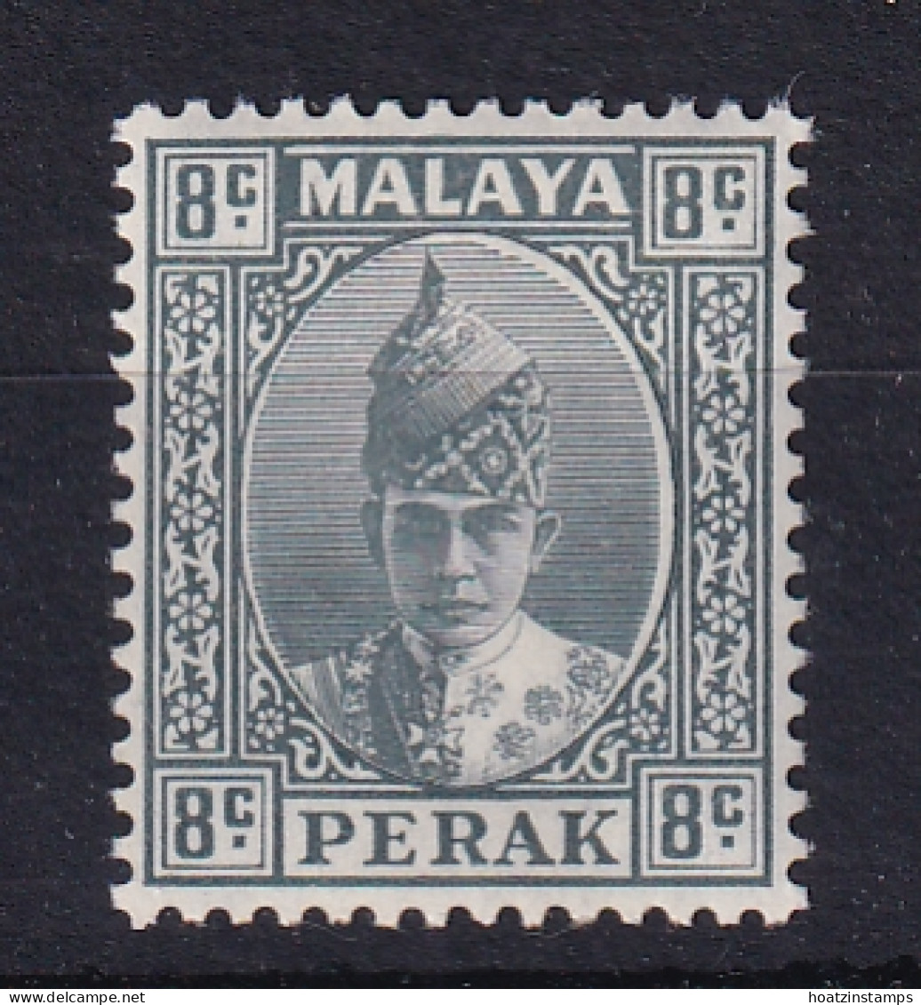 Malaya - Perak: 1938/41   Sultan Iskandar   SG110    8c   Grey   MH - Perak