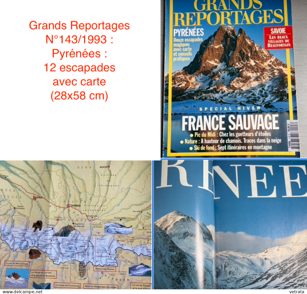 PYRÉNÉES : 24 Cartes Postales / 4 Revues (Pyérénées Magazine-Grands Reportages-Terre Sauvage) / 1 Livre & un supplément