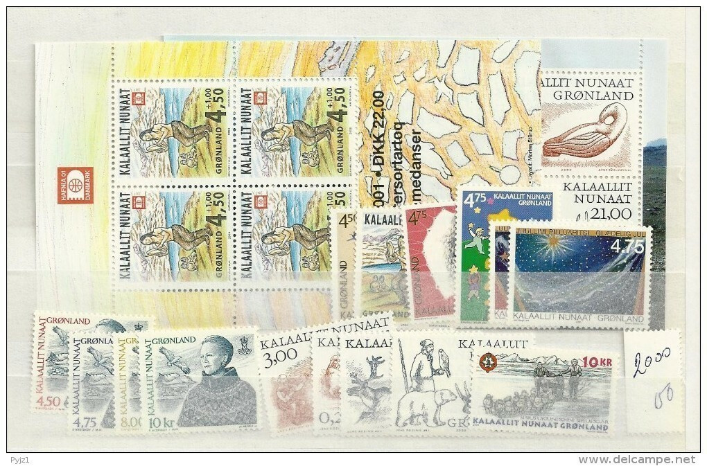 2000 MNH Greenland, Year Complete According To Michel, Postfris - Volledige Jaargang