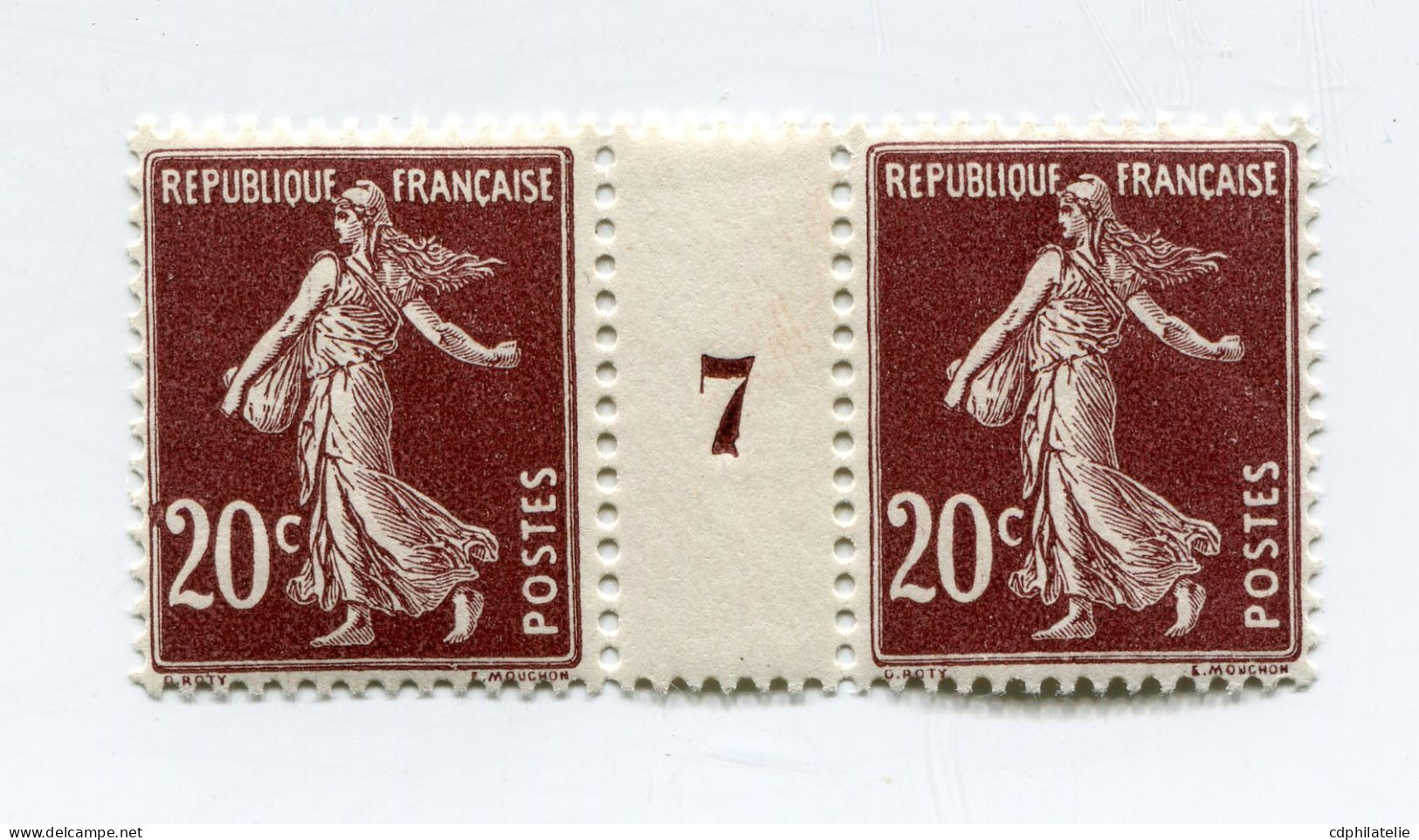 FRANCE N°139 ** EN PAIRE AVEC MILLESIME 7 ( 1907 ) - Millesimes