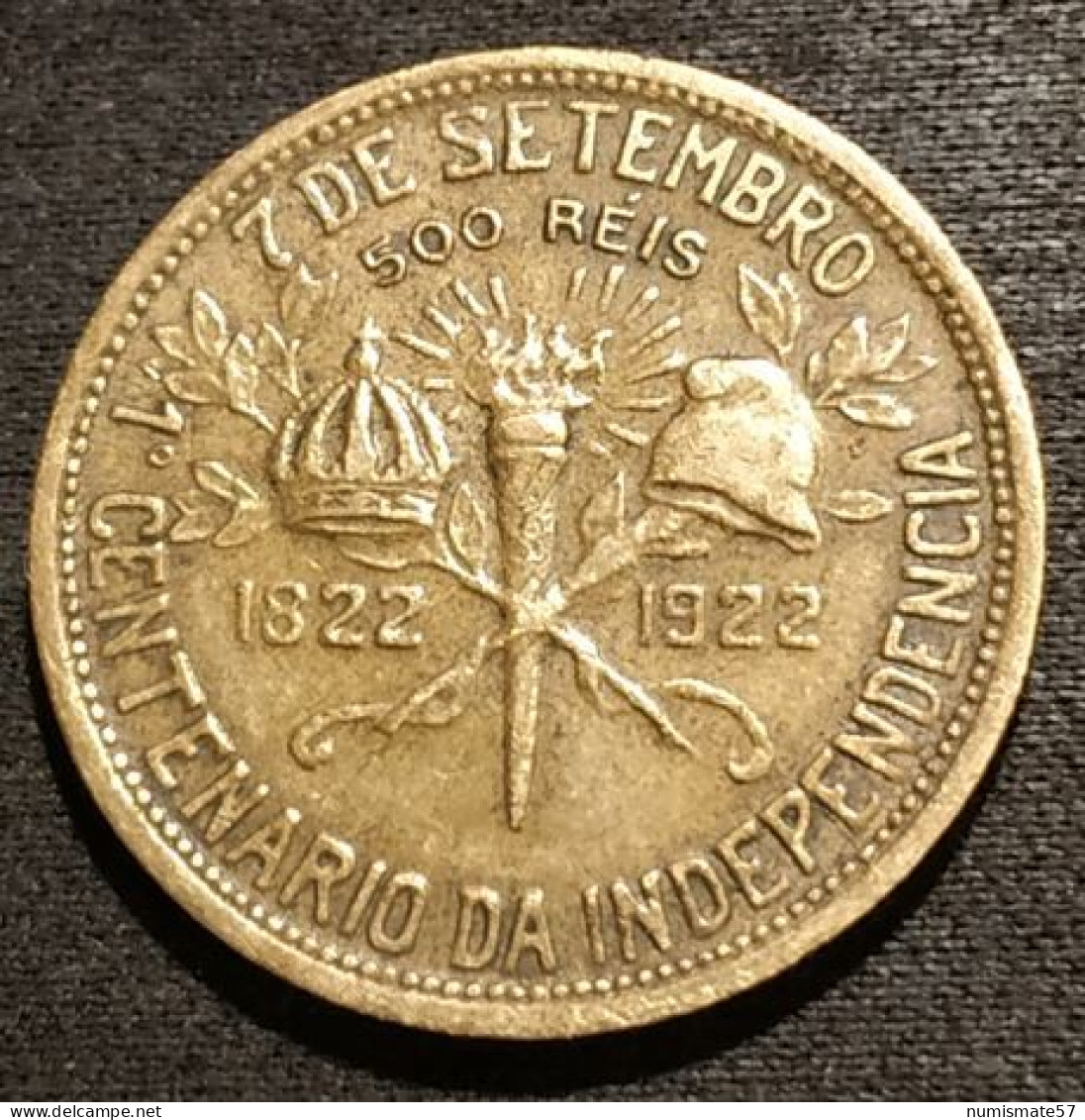 BRESIL - 500 REIS 1922 - Centenaire De L'indépendance - KM 521 - Brasil - Brasilien