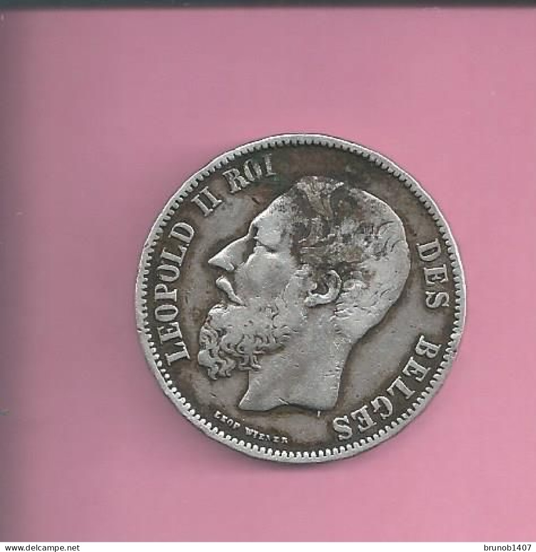 LEOPOLD  II  5 Francs   1869 - 5 Centimes