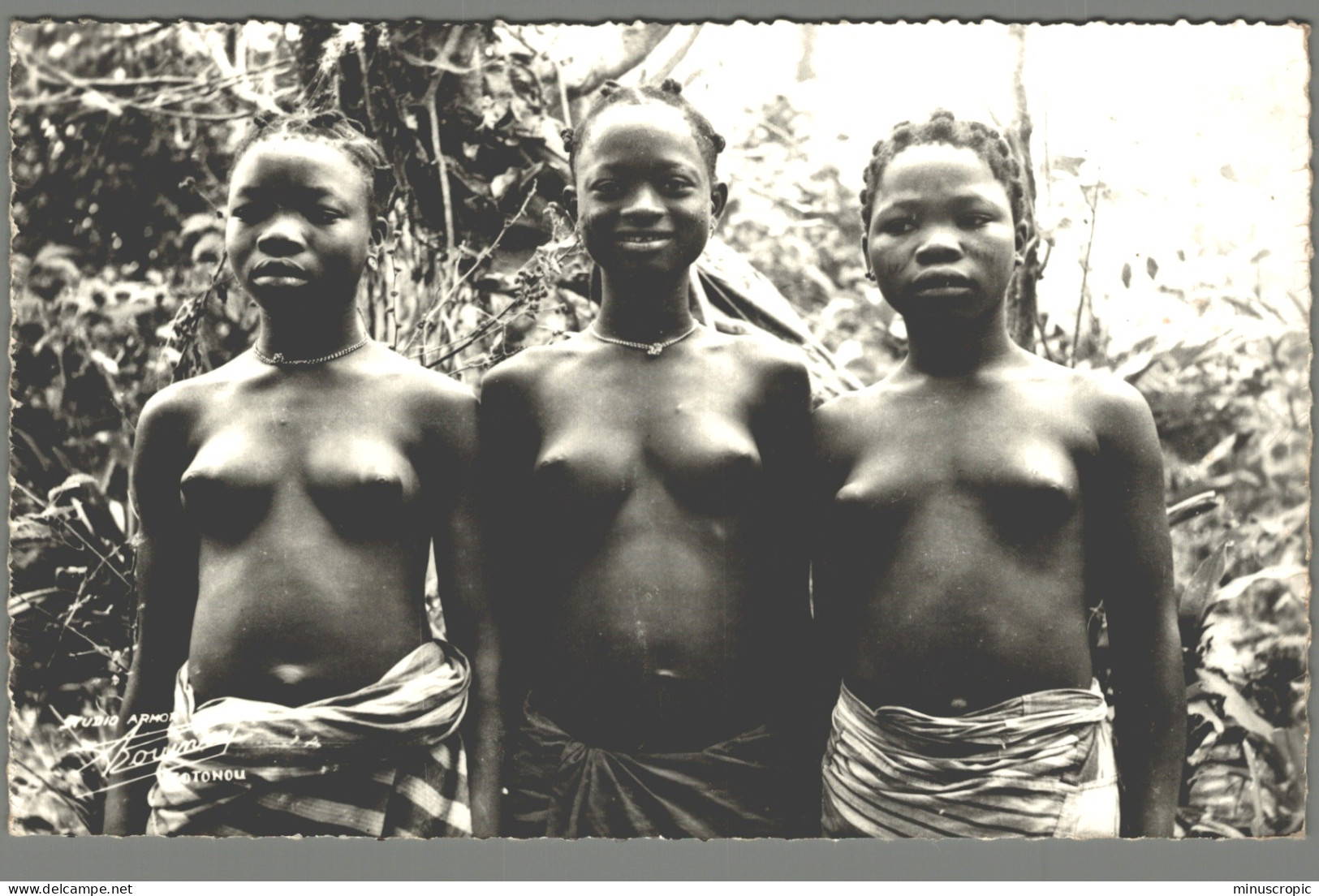 CPSM - Dahomey - Jeunes Filles - Seins Nus - Dahomey