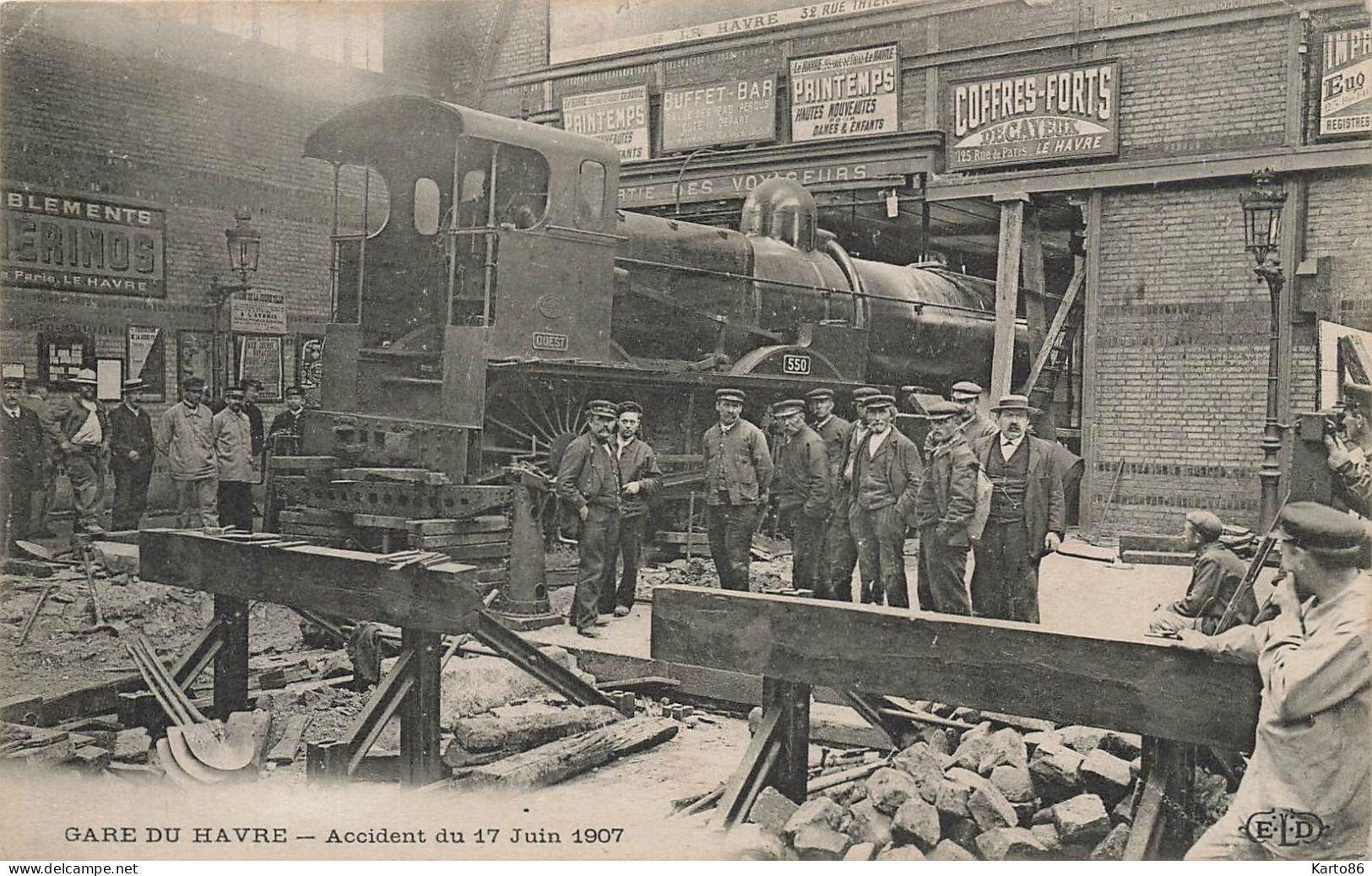 Le Havre * La Gare * Accident De Train Du 17 Juin 1907 * Ligne Chemin De Fer * Catastrophe - Station