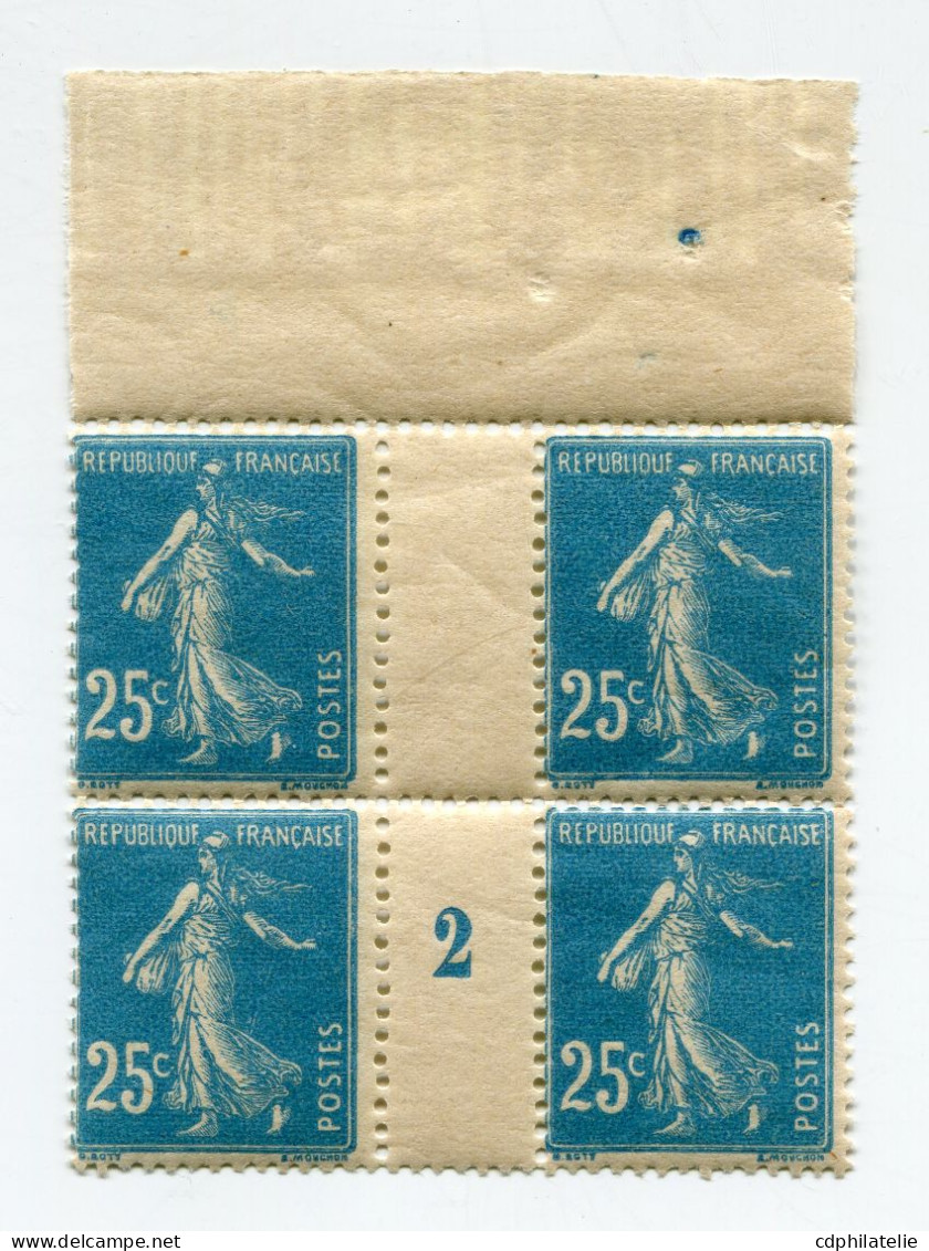 FRANCE N°140 ** EN BLOC DE 4 AVEC MILLESIME 2 ( 1922 ) - Millésimes