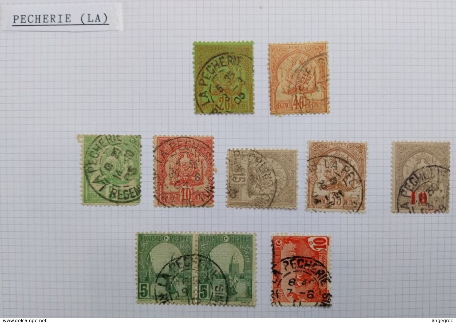 Tunisie Lot Timbre Oblitération Choisies Pecherie (La)    à Voir - Used Stamps