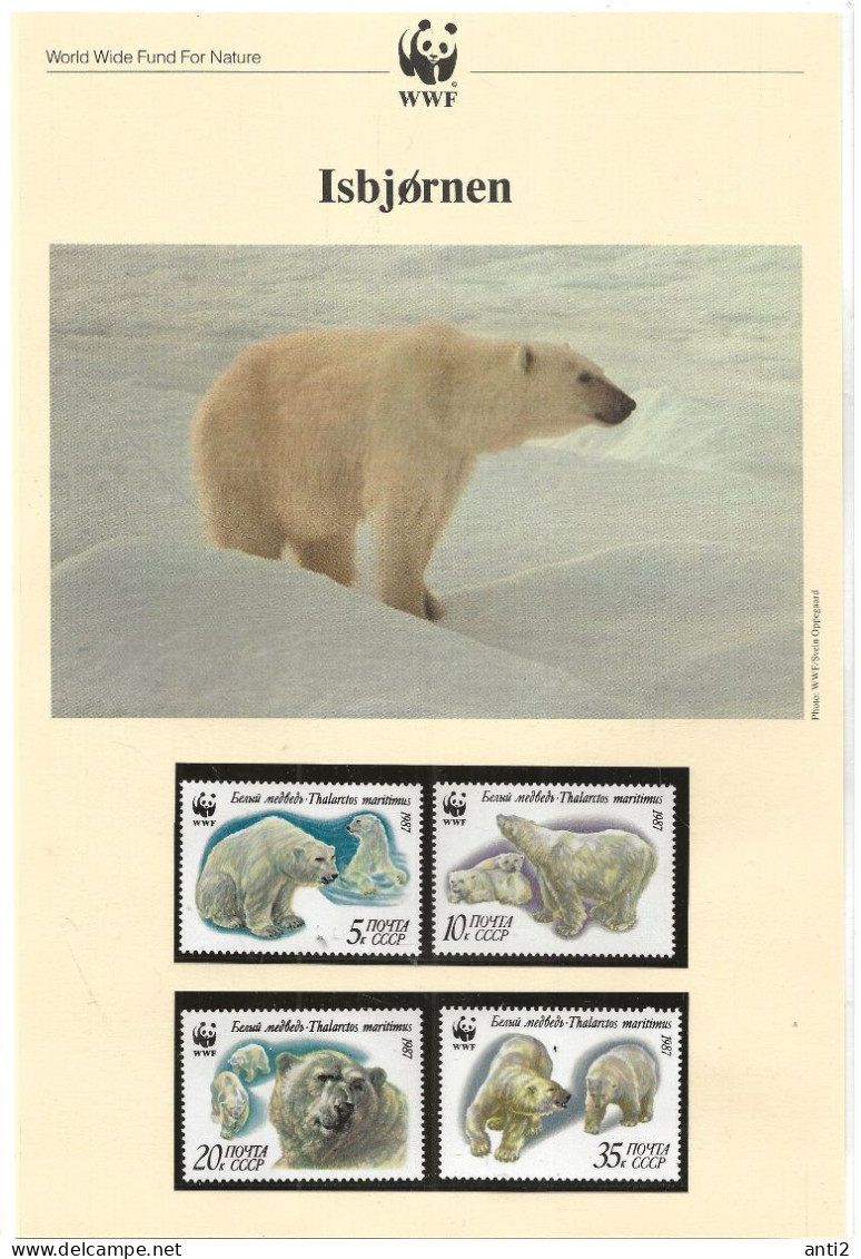 Folder   WWF  Sovjet Union 5694 - 5697    In Mint And FDC    - +  Six Pages Text - Lettres & Documents