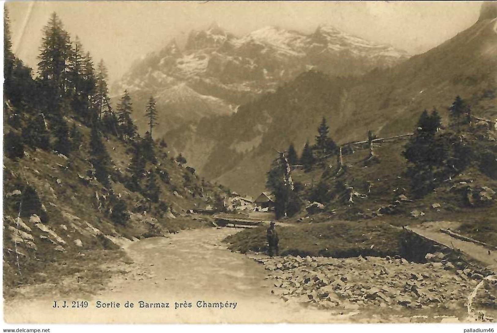 VS CHAMPÉRY Sortie De Barmaz Val D'Illiez - Jullien Frères Genève 2149 - 19.10.1915 - Recto/verso) - Champéry