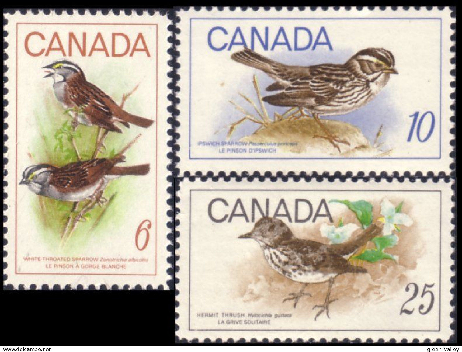 Canada Pinsons Sparrows Grive Thrush MNH ** Neuf SC (04-96-98) - Spatzen