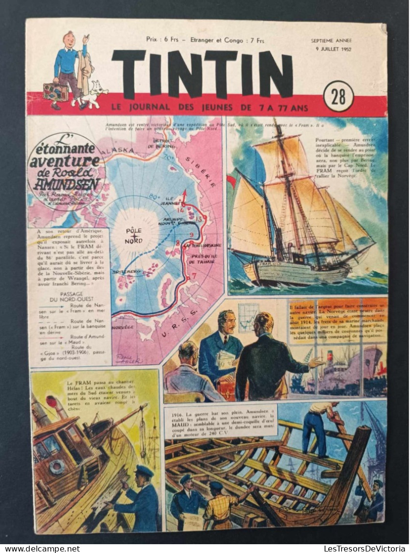 Le Journal De Tintin - 9 Juillet 1952 - N°28 - Tintin